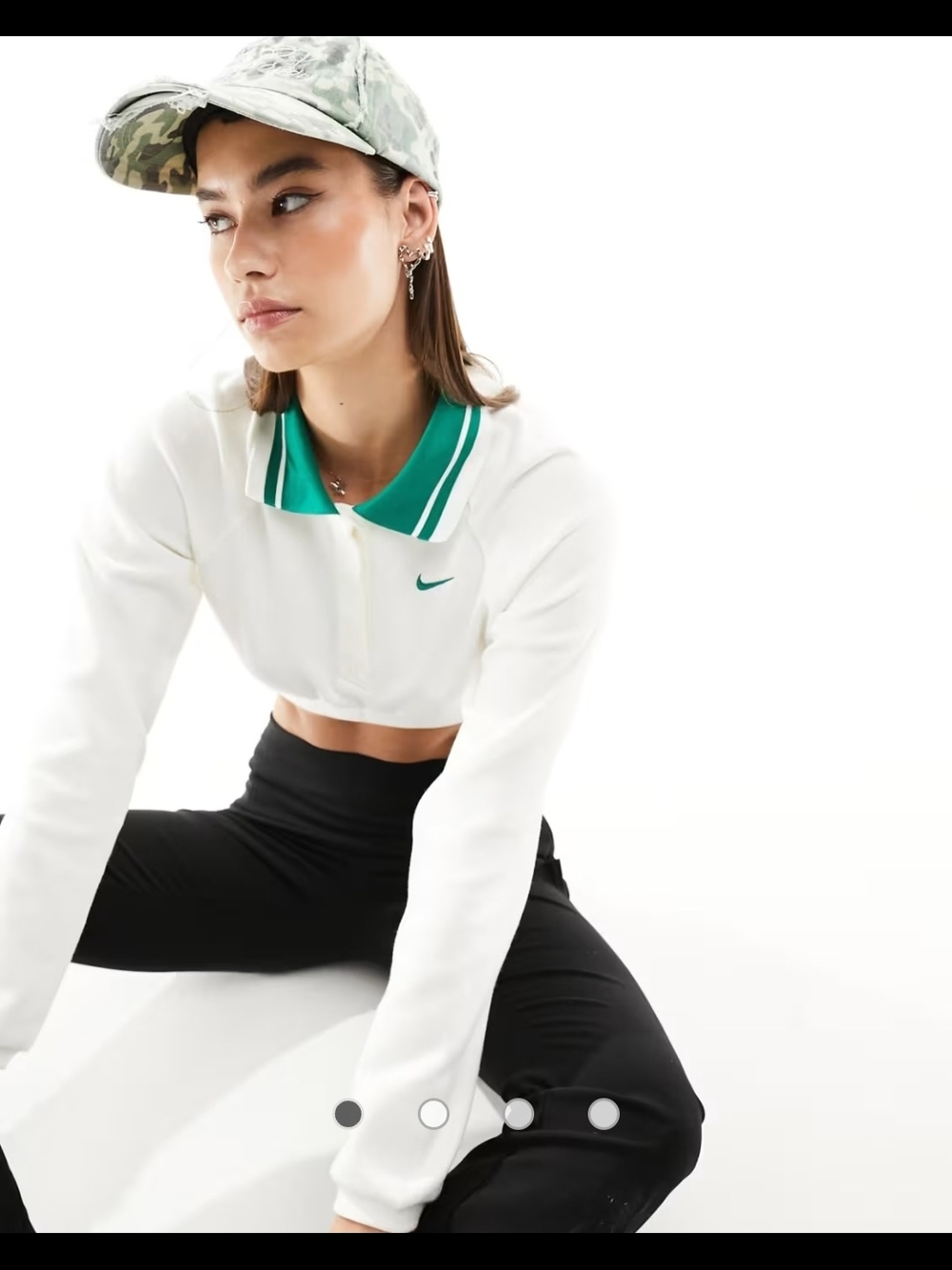 Nike Cropped Long Sleeve Polo & Matching Jogget Set
